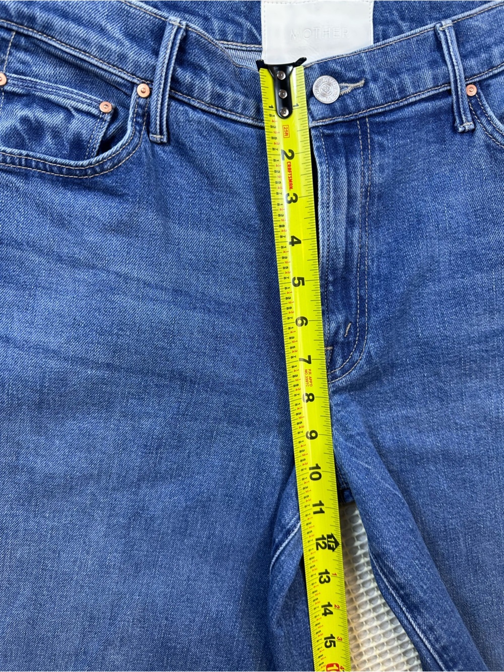 MOTHER Superior The Swisher Sneak Fray Punch Buggy Wide Leg Jeans Size 30 - Picture 6 of 13